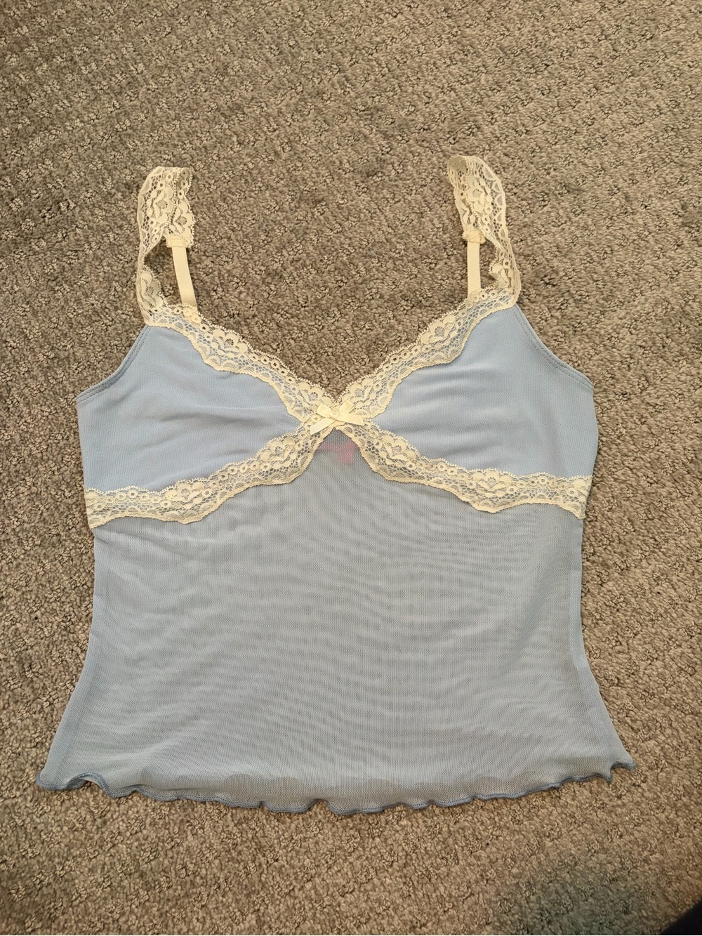Blue sheer top
